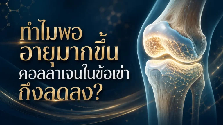 ทำไมพออายุมากขึ้น คอลลาเจนในข้อเข่าถึงลดลง