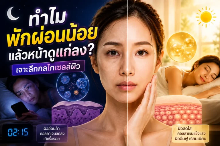ทำไมพักผ่อนน้อยหน้าดูแก่ลงทันที ผลกระทบของการอดนอนต่อเซลล์ผิว